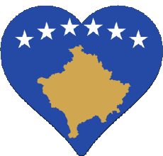 Banderas Europa Kosovo Corazón 
