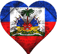 Banderas América Haití Corazón 