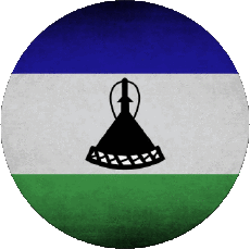 Flags Africa Lesotho Round 