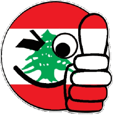 Drapeaux Asie Liban Smiley - OK 