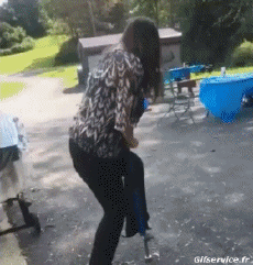 Humor -  Fun MENSCHEN Pogo Stick Serie 01 