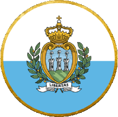 Drapeaux Europe Saint Marin Rond 