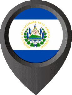 Flags America Salvador Location Pin 