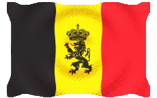 Fahnen Europa Belgien Welligkeit 