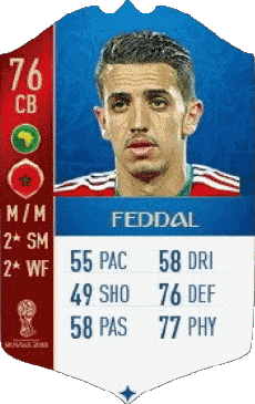 Videogiochi F I F A - Giocatori carte Marocco Zouhair Feddal 