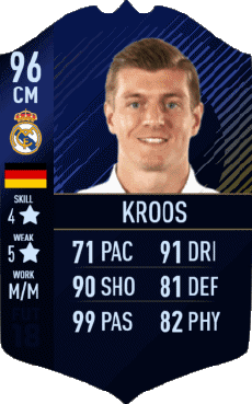 Multimedia Videospiele F I F A - Karten Spieler Deutschland Toni Kroos 