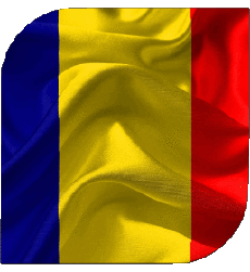 Drapeaux Europe Roumanie Carré 