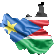 Flags Africa South Sudan Map 