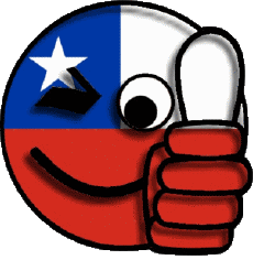 Bandiere America Chile Faccina - OK 