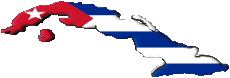 Banderas América Cuba Mapa 