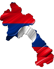 Bandiere Asia Laos Carta Geografica 