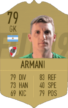 Multimedia Videospiele F I F A - Karten Spieler Argentinien Franco Armani 