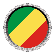 Fahnen Afrika Kongo Rund - Ringe 