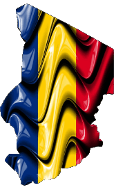 Drapeaux Afrique Tchad Carte 