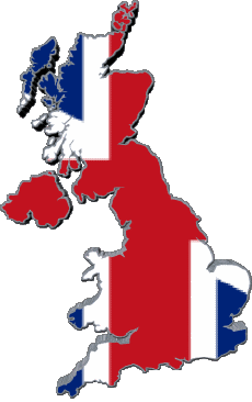 Flags Europe UK Map 