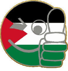 Drapeaux Asie Palestine Smiley - OK 