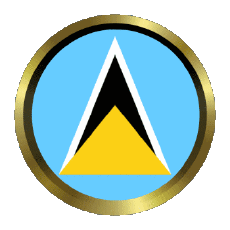 Fahnen Amerika St. Lucia Rund - Ringe 