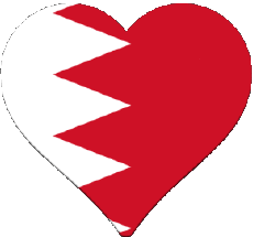 Drapeaux Asie Bahreïn Coeur 