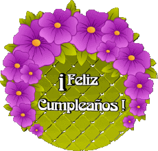 Messages Espagnol Feliz Cumpleaños Floral 019 