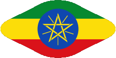Fahnen Afrika Äthiopien Oval 02 