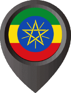 Bandiere Africa Etiopia Perno di posizione 
