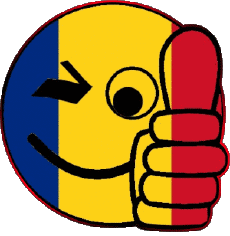 Fahnen Europa Rumänien Smiley - OK 