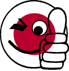Fahnen Asien Japan Smiley - OK 