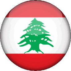 Bandiere Asia Libano Tondo 