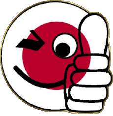 Drapeaux Asie Japon Smiley - OK 