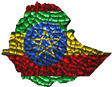 Fahnen Afrika Äthiopien Karte 