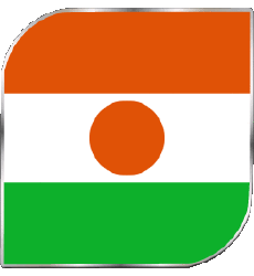 Drapeaux Afrique Niger Carré 