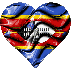 Bandiere Africa Eswatini Cuore 