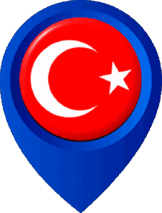 Drapeaux Asie Turquie Epingle de Localisation 