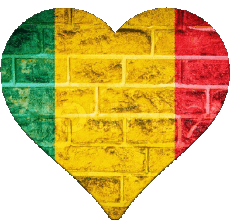Drapeaux Afrique Mali Coeur 
