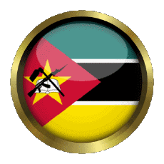 Drapeaux Afrique Mozambique Rond - Anneaux 