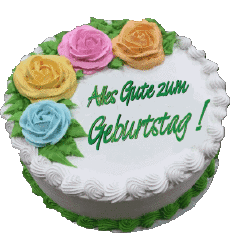 Mensajes Alemán Alles Gute zum Geburtstag Kuchen 007 