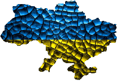 Fahnen Europa Ukraine Karte 