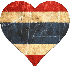 Flags Asia Thailand Heart 