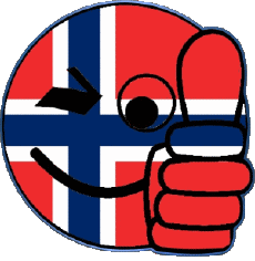 Banderas Europa Noruega Smiley - OK 