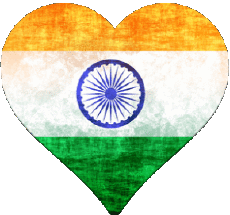 Fahnen Asien Indien Herz 