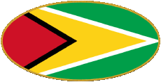 Bandiere America Guyana Ovale 