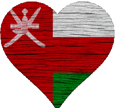 Banderas Asia Oman Corazón 