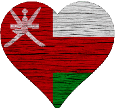 Bandiere Asia Oman Cuore 