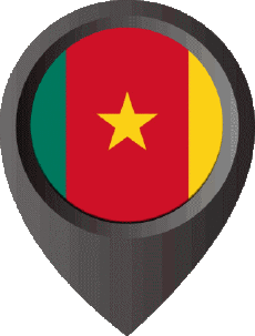 Drapeaux Afrique Cameroun Epingle de Localisation 