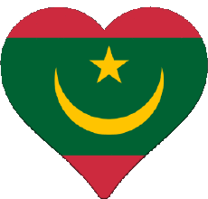 Bandiere Africa Mauritania Cuore 