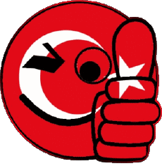 Drapeaux Asie Turquie Smiley - OK 