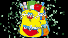 Messages English Happy Back to School Animated Background 001 