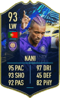 Multimedia Videospiele F I F A - Karten Spieler Portugal Luís Carlos Almeida da Cunha - Nani 