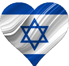 Flags Asia Israel Heart 