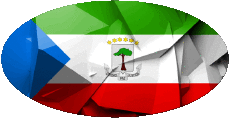 Fahnen Afrika Äquatorialguinea Oval 01 